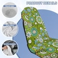 thumbnail image 7 of Kuiaobaty Groovy Flower Print Towel Car Seat Covers Front Seats with Storage Bag 60 x 33 Inch Sweat Towels for Car Seats Universal Fit Truck Sedan SUV, Machine Washable, Green, 7 of 7
