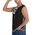 thumbnail image 3 of Fotbe Gothic Skull Drape Men's Camiseta sin Mangas Estampada para Hombres, Playera Casual para Gimnasio, Entrenamiento, Playa-X-Large, 3 of 7