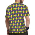 thumbnail image 2 of Wukai Mardi Gras Print Men's Short-Sleeved Mesh T-Shirt,Quick-Dry Short Sleeve Workout T-Shirt-X-Small, 2 of 8