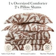 thumbnail image 2 of Southshore Fine Living, Inc. King Size Comforter Bedding Set, Modern Abstract Bed Spread, Rust Khari, 2 of 9