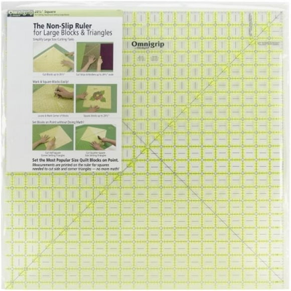 Dritz RN205 Omnigrip Antidérapant Diamant Gratuit Courtepointe & apos; S Règle-20-1/2 & apos; & apos; X20-1/2 & apos; & apos;