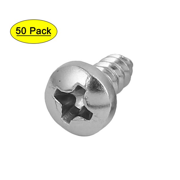 M3.5x9.5mm 316 Stainless Steel Drive Pan Head Self Tapping Screws 50pcs
