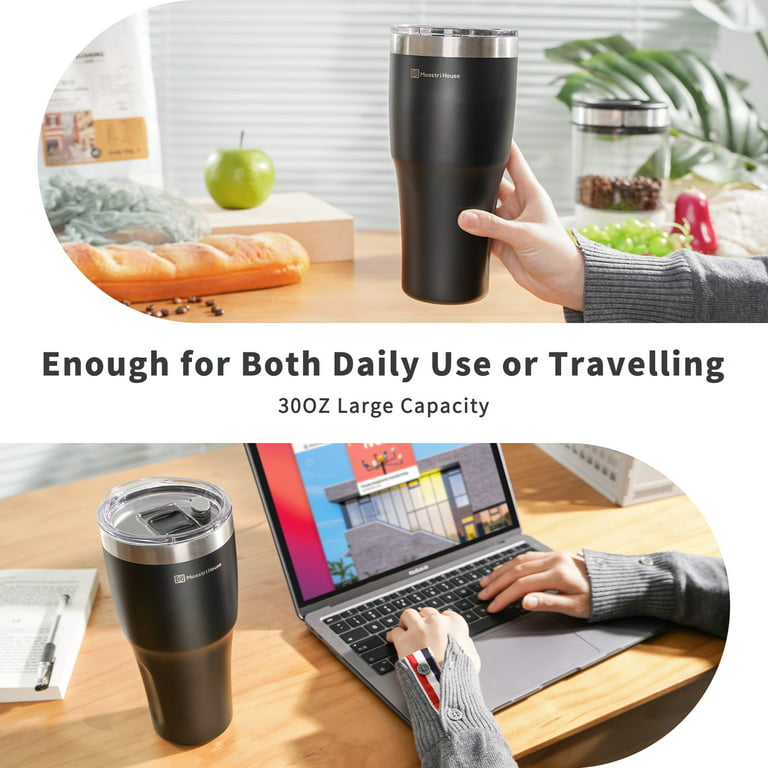 30 oz Travel Coffee Mug, Stainless Steel Insulated Coffee Tumbler with Lid,  Spill-Proof Coffee Thermal Cup for Home Outdoor 