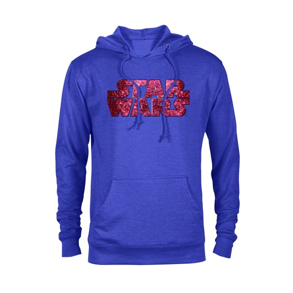 Star Wars Pink Logo Faux-Glitter Print - Pullover Hoodie for Adults - Customized-Royal Heather