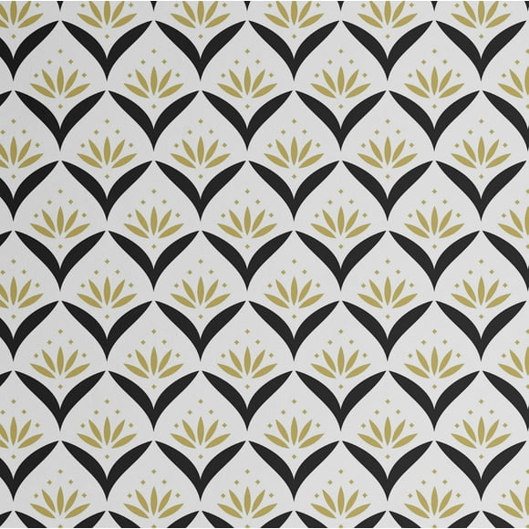 S4Sassy Retro Art Deco Wallpaper- White Wall Covering, 25" X 60" Self-Adhesive Textured Vinyl Walls Paper, Wall Wrap, Easy Diy Walls Covering For Farmhouse Bedroom, Living Room, Cabinets, Living Space
