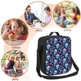 thumbnail image 5 of Naloa Skull Flower Blue Lunch box Lunch bag for men women Large capacity Lunchbox Insulated Lunch bag Lunch box cooler, 5 of 7