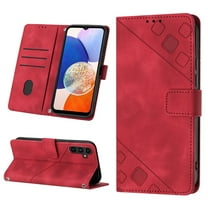 Tarise Phone Case for Samsung Galaxy A54 5G Case, Premium PU Leather Card Holder Wrist Strap Magnetic Closure Flip Stand Function TPU Interior Book Cover for Samsung A54 5G Wallet Case, Red