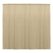 New Creations Fabric & Foam Inc, Seamless Polyester Backdrop Drape Curtain Panel - (Beige, 10 Ft Wide by 15 Ft High)