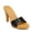 Black, variant on XYD Women Slip-on Cone High Heel Mules Strap Buckle Cork Slides Silver-studs Open Toe Sandals Daily Outdoor Dress Size 10 Black