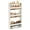 White Natural, variant on Slim Rolling Storage Cart, 4 Tier Narrow Kitchen Cart with Wheels, Between Washer and Dryer Cart, Wood Shelving Unit Organizer w/Handle for Small Spaces (Black, 8-inch)