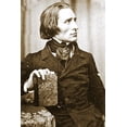thumbnail image 1 of 24x36 gallery poster, Earliest known photograph of Franz Liszt (1843) by Hermann Biow, 1 of 1