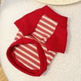 thumbnail image 5 of NovaStitch Fleece Dog T-Shirt Striped Short Sleeves Pet Sweatshirt Soft Dog Shirts Lightweight Stretchy Dogs Clothes for Medium Dogs Red L, 5 of 7