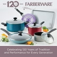 thumbnail image 5 of Farberware Dishwasher Safe Nonstick 6 Quart Nonstick Jumbo Cooker Chef's Pan / Saute Pan with Tempered Glass Lid and Helper Handle, Aqua, 5 of 9