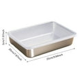 thumbnail image 3 of YaoZQ 304 Stainless Steel Prep Tray with Lid Deep Rectangular Food Container for Marinating Baking 9.8 x 7.9 in, 3 of 9