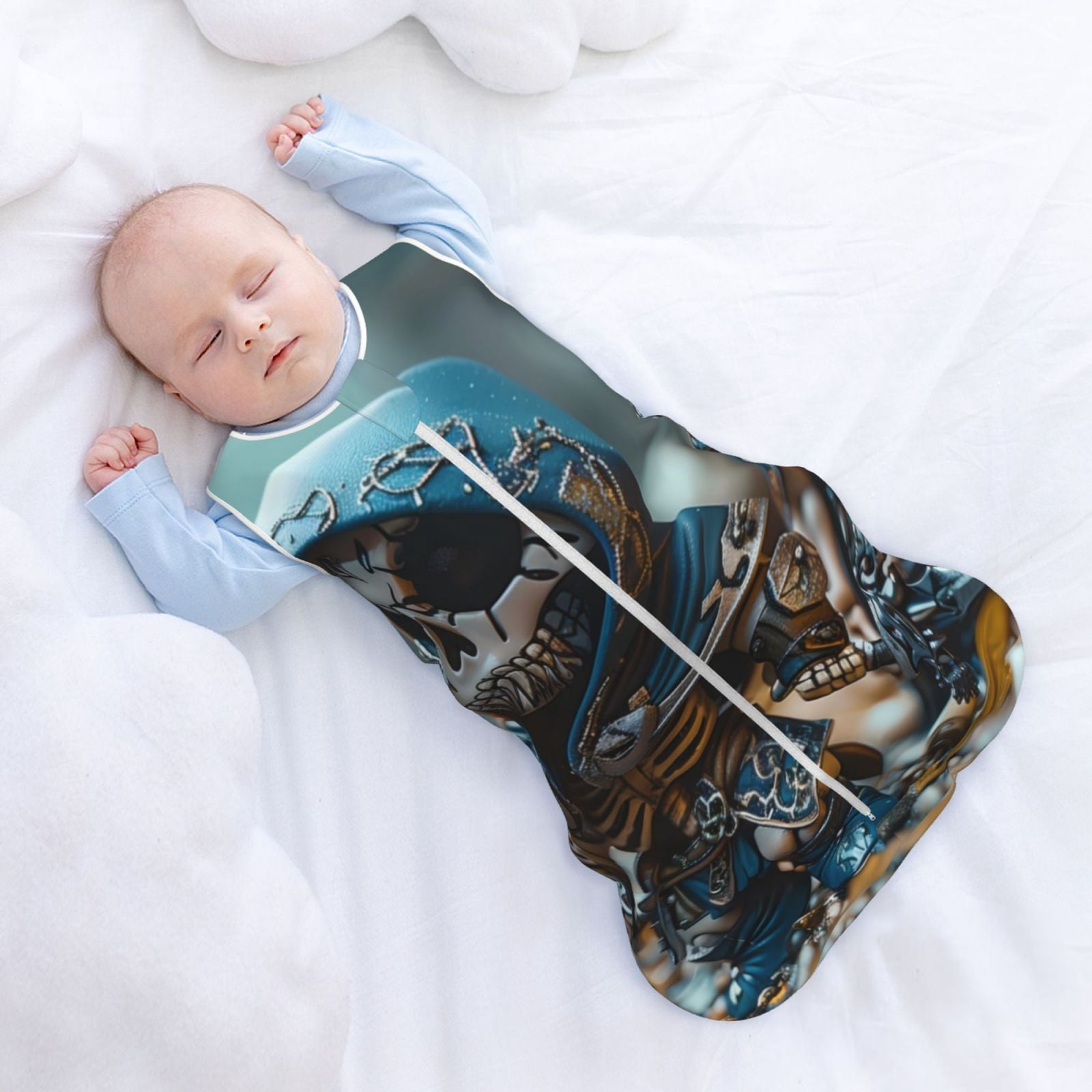 Vsdgher Cute Skeletons Figurines Baby Sleep Sack, Sleeveless Baby Sleeping Bag Toddler 2-Way Zipper Wearable Blanket for Infant Toddler Newborn-Medium