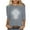 Gray, variant on Easter 3/4 Sleeve Shirts for Women Plus Size Tops Christian Faith T-shirt Jesus Cross Graphic Tees Loose Casual Round Neck Tee Top Army Green M