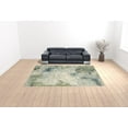 thumbnail image 2 of 10' X 13' Blue Green Grey And Ivory Abstract Power Loom Stain Resistant Area Rug, 2 of 5