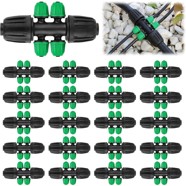 Locked Barbed Tee Connectors /\uD to /\uD Drip Irrigation Fittings Kit /mm to /mm Tube Lock Female Connector Way Barbed Lock Irrigation Parts for Watering System