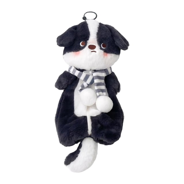 Estuche para lápices con forma de , material de papelería, portalápices, bolsa de papelería creativa con forma de animal, neceser para cosméticos Border Collie