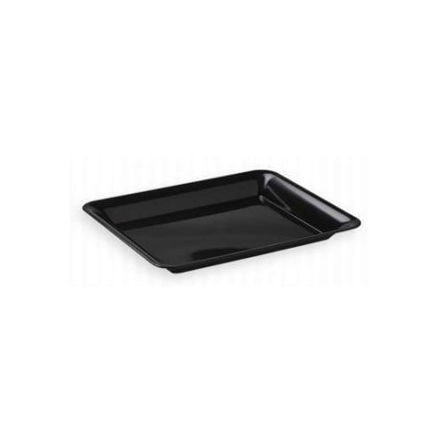 Black Rectangular Plastic Serving Tray, 14" x 10"