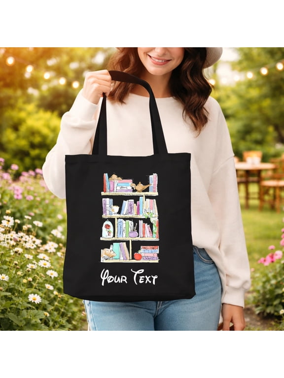 Custom Princess Book Bag, Disney Teacher Librarian Bag, Disney Book Lover Tote Bag, Belle