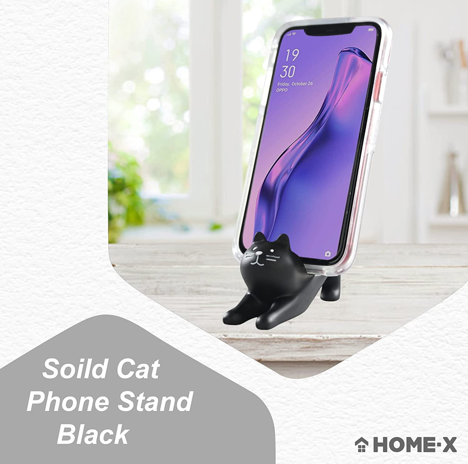 AMPOSSTO Cute Wealthy Cat Phone Stand – Adjustable Alloy Metal Holder For Desk & Desktop
