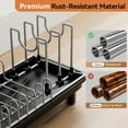 thumbnail image 5 of Small Dish Drying Rack, Compact Dish Drainer for Kitchen Counter, with Adjustable Back Slots, 5 of 5