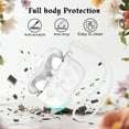 thumbnail image 5 of MATEPROX Flower Design Compatible with AirPods Pro 3 Case with Keychain/Hand Strap, Pro 3rd Generation[2025] Silicone Protective Headphone Cover Support Wireless Charging-White, 5 of 8