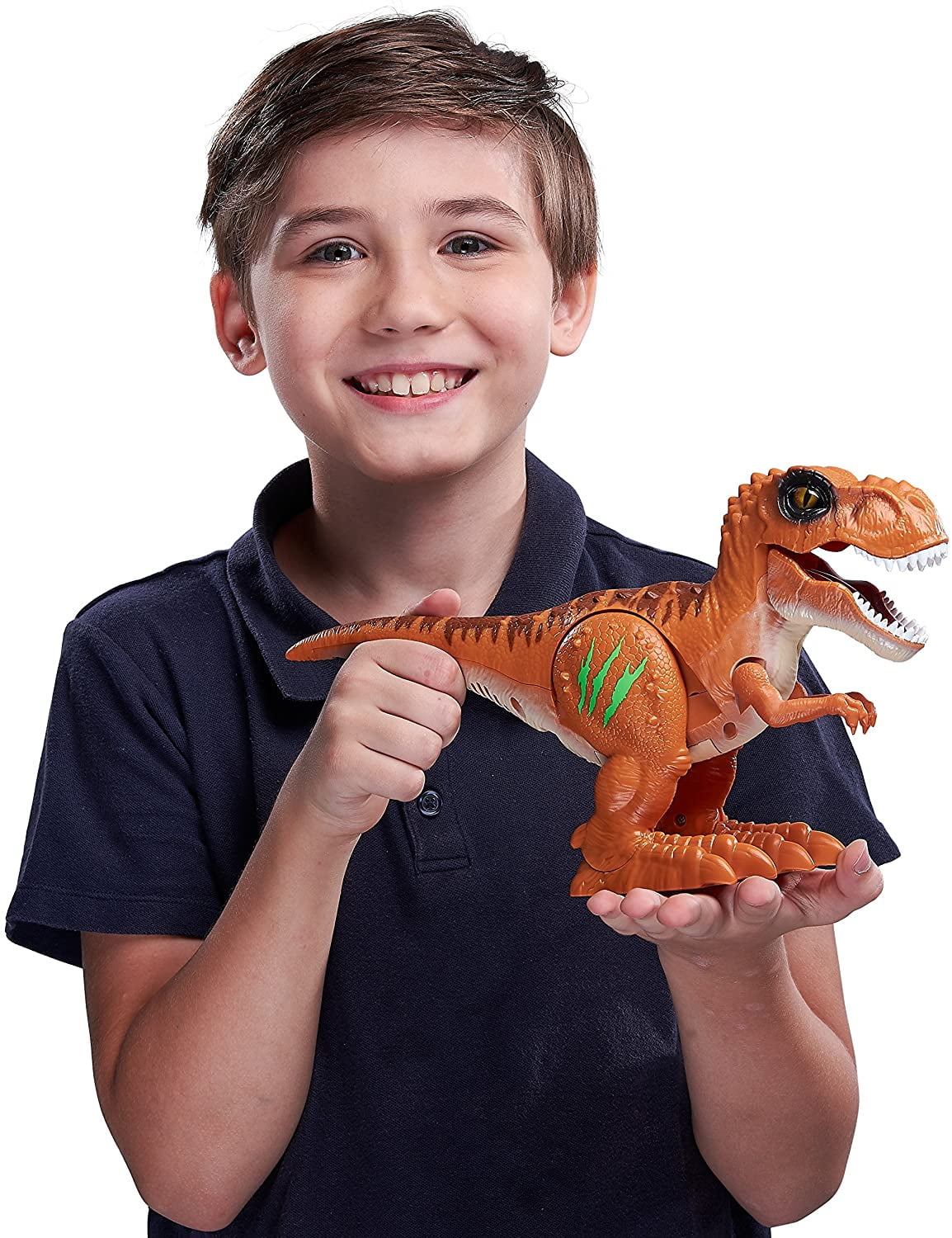Robo Alive Attacking T-Rex Dinosaur Battery-Powered Robotic Toy by ZURU (Color may vary)
