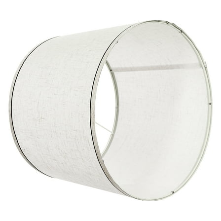 KFFKFF Set of 2 Lamp Shades, 11 in Top x 13 in Bottom x 10 in Height (Spider Fitter), Medium-Sized Shades with Harp for Table Lamps, Floor Lamps, and Pendant Lights, Light Linen