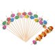 thumbnail image 1 of Uxcell 200-Pack Palillos de Cóctel, Palillo de Bambú Elegante de 4.7 Pulgadas para Barbacoa/Tablas de Charcutería/Bebidas/Frutas [Multicolor, Fresa], 1 of 6