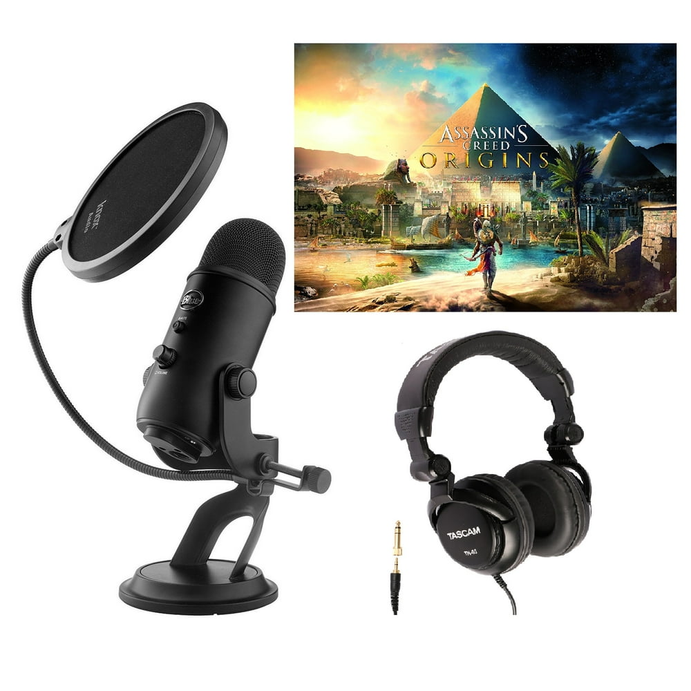 Blue Microphones Blackout Yeti Microphone with Assassin's Creed Game