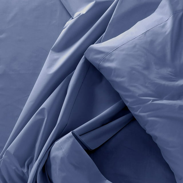 Cotton House - Ensemble de Draps en Bambou, Hypoallergénique, Format Jumeau, Bleu
