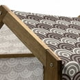 thumbnail image 4 of Earth Tones Pet House, Spiral Circles Style Traditional Scallop Grid Geometric Pattern, Outdoor & Indoor Portable Dog Kennel with Pillow and Cover, 5 Sizes, Dark Brown and Cream, by Ambesonne, 4 of 4