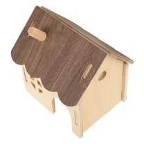 MLINS Hamster Cage Hideout Wooden Assembled Hamster House Squirrel Hideout Hamster Cabin