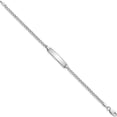 thumbnail image 2 of 14K White Gold Wg Semi-Solid Polished Cuban Id Bracelet (7 X 4.5) Made In United States dcid132w-7, 2 of 5
