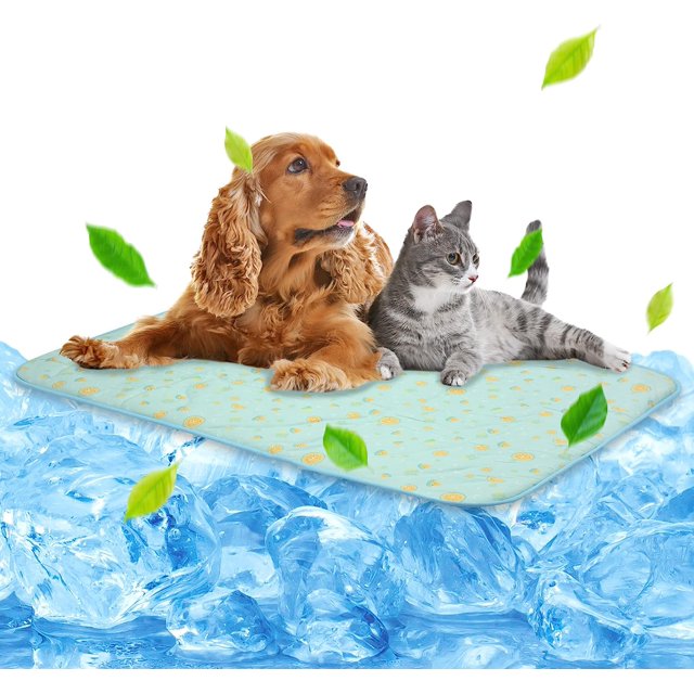 Alfombrilla de enfriamiento para mascotas Bmatwklu Seda de hielo para perros y gatos