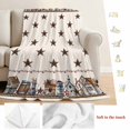 thumbnail image 5 of Star Rustic Blanket Soft Cozy Warm Throw Blanket for Couch, Plush Fuzzy Flannel Fleece Blankets for Sofa, Farmhouse Country Star Barn Berry Brown Bed Blankets Lightweight Gifts for Women, 32"x48", 5 of 9