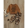 thumbnail image 3 of Toddler Girls Clothes 2T 3T 4T 5T Fall Outfits Baby Pullover Sweatshirt  Camouflage Pants Set Kids Winter 2Pcs Sweatsuit, 3 of 10