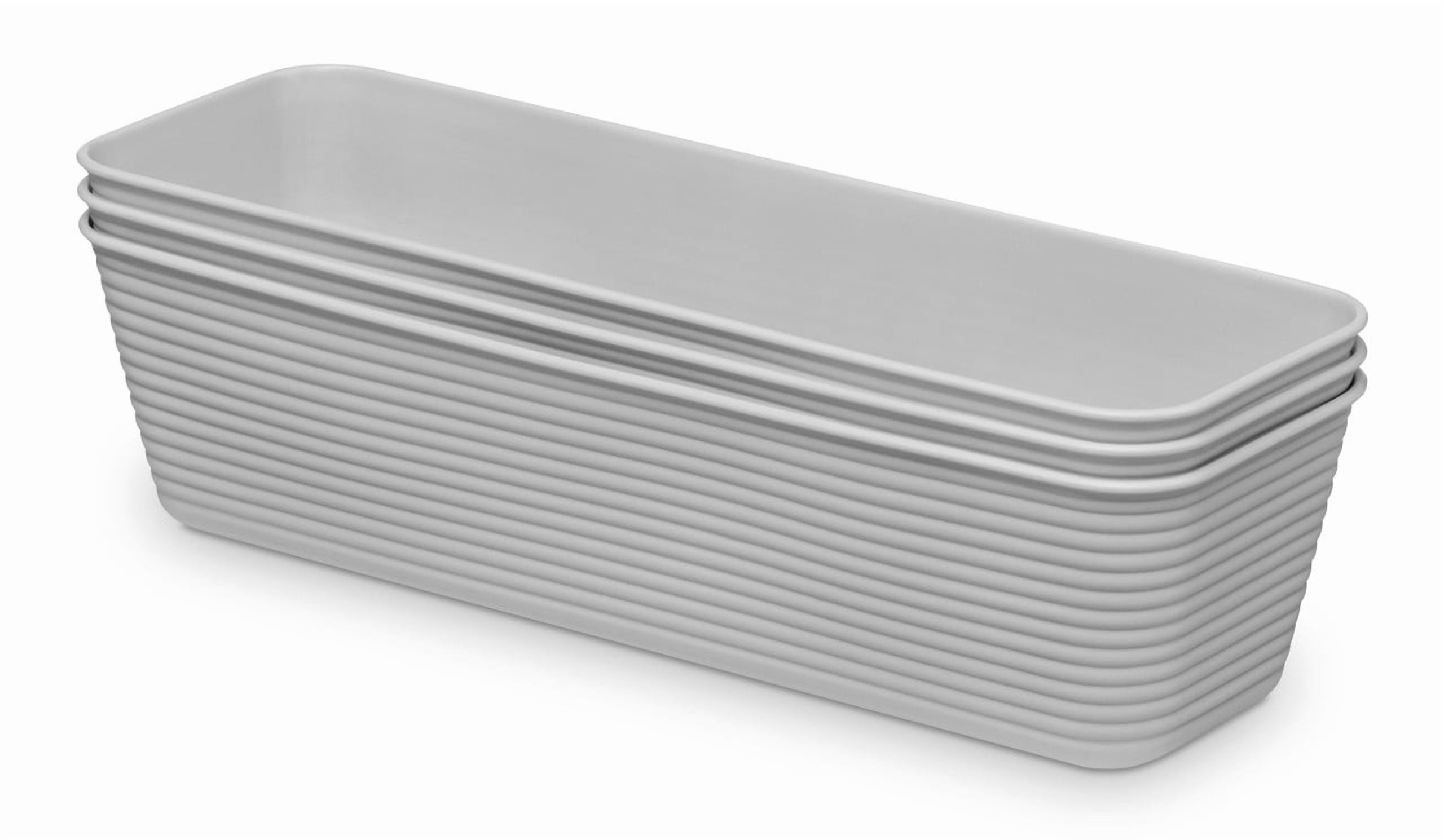 Whitmor Long Alloy Storage Trays 8 Pack - Space-Saving and Durable Closet Organizers