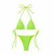 thumbnail image 5 of Conjuntos de bikini Prolriy para mujer, bikini de malla de encaje con tirantes y espalda descubierta, dos piezas, trajes de baño para mujer, verde, L, 5 of 8