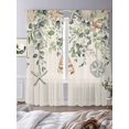 thumbnail image 2 of Green Eucalyptus Coastal Sheer Curtains for Living Room Bedroom Spring Summer Botanical Sheer Curtains 108 Inch Long 2 Panels Set Light Filtering Curtain Window Treatments Drapes for Dining Room, 2 of 6
