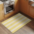 thumbnail image 3 of Yellow Striped Bathroom Rug Washable 2x3 Entryway Rug Non Slip Beige Retro Minimalism Abstract Stripes Front Door Mat Low Pile Indoor Doormat Throw Floor Carpet for Kitchen Bedroom Entrance, 3 of 9