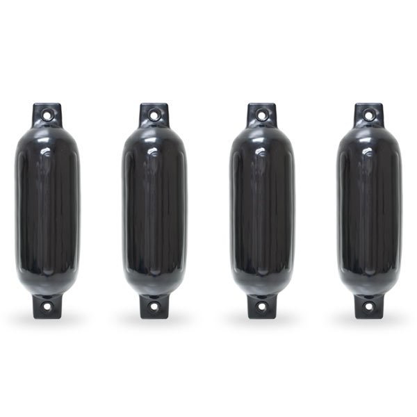 North East Harbor Twin Eye Ribbed Boat Pontoon Fender 4.5" x 16" 4pcs Inflatable Vinyl Mooring