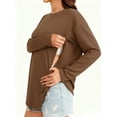 thumbnail image 5 of Yawrut Women's Long Sleeved Nursing Top, Soft Maternity Shirt With Hidden Zipper, 5 of 6