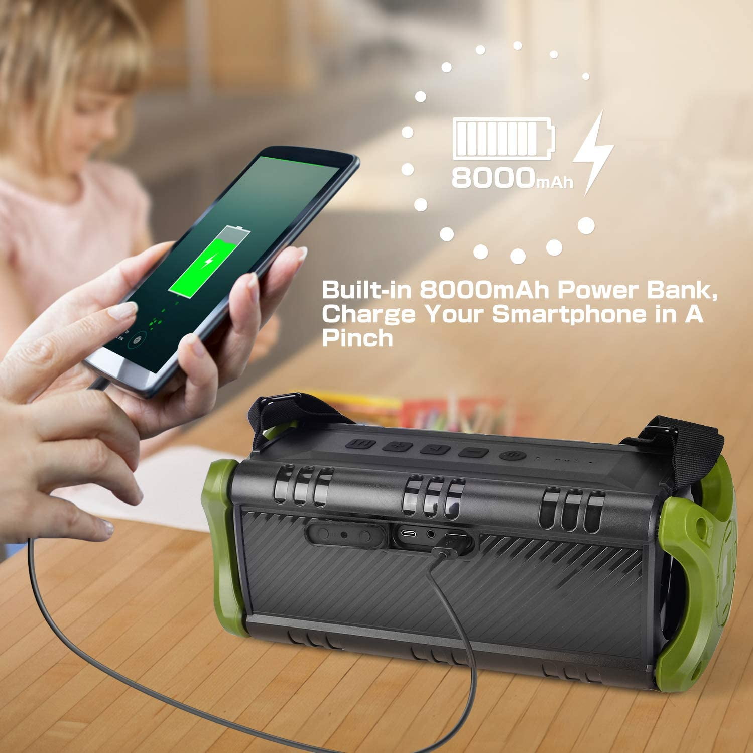50 watt portable bluetooth speaker