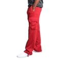 thumbnail image 2 of Sunisery Men Casual Straight Leg Jogger Heavy Weight Fleece Cargo Pocket Sweatpants Red 2XL, 2 of 7