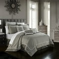 thumbnail image 3 of Merlina Merlina 9 or 13 Piece Comforter Set Jacquard Geometric Scroll Medallion Pattern Solid Border Design Bedding, 3 of 5