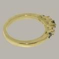 thumbnail image 4 of LBG British Made 10k Yellow Gold Natural Sapphire & Opal Womens band Ring - 33 size options - Size 10, 4 of 6
