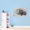 thumbnail image 2 of Truck With Smoke Colorful Vehicle Vinyl Design Wall Art Sticker Designs Vinyl Stickers For Home House Walls Rooms Windows Bedroom Decoration Size (26x26 inch), 2 of 3